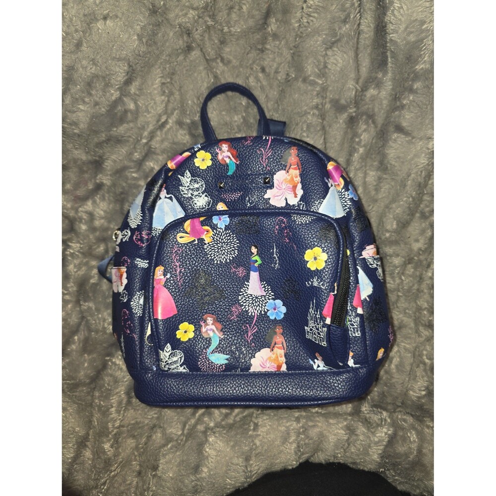 Like new Disney princesses character print mini backpack bookbag purse bag